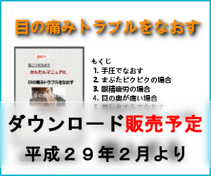 目の痛みトラブルをなおすマニュアル購入バナー